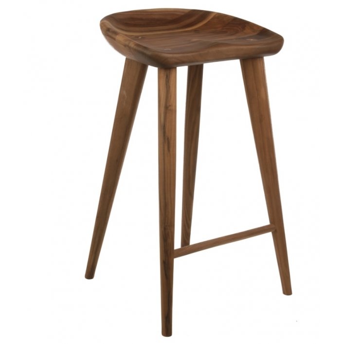 Барный стул Craig Bassam Tractor Counter Stool Белый дуб Орех в Казани | Loft Concept 