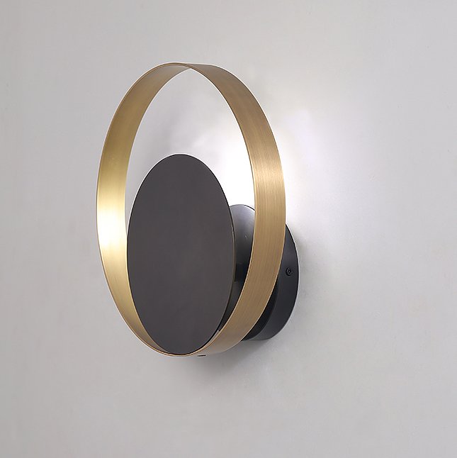 Бра VeniceM CIRCLE WALL LAMP Латунь Черный в Казани | Loft Concept 