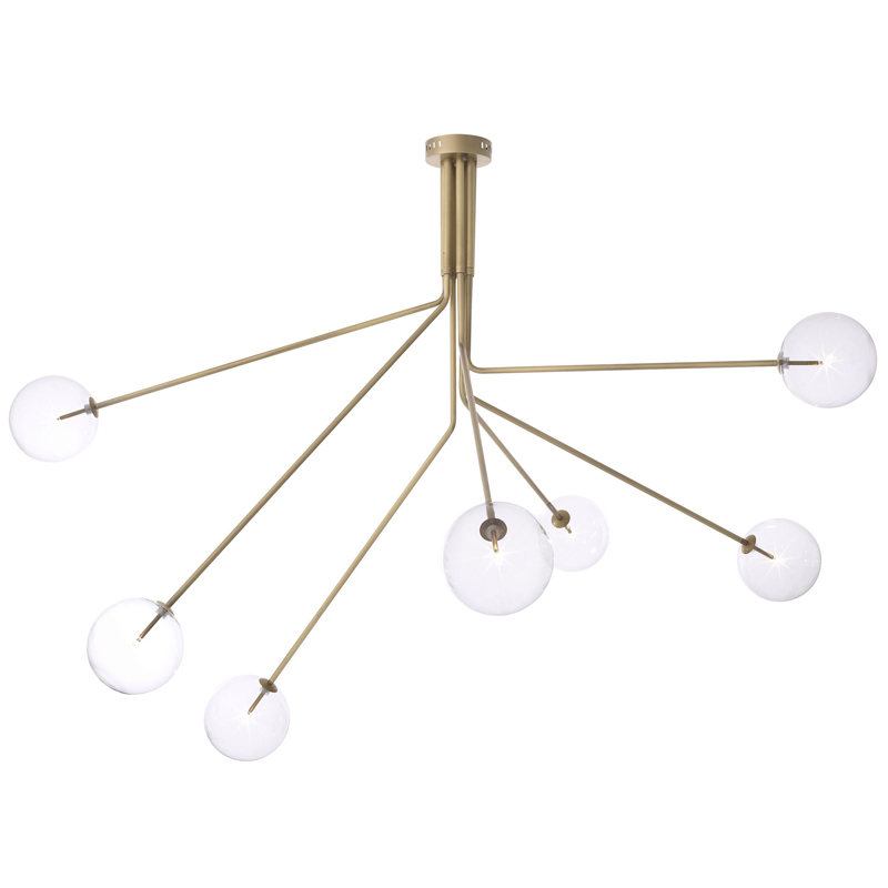 Люстра Eichholtz Chandelier Topaz Brass Латунь Прозрачный в Казани | Loft Concept 