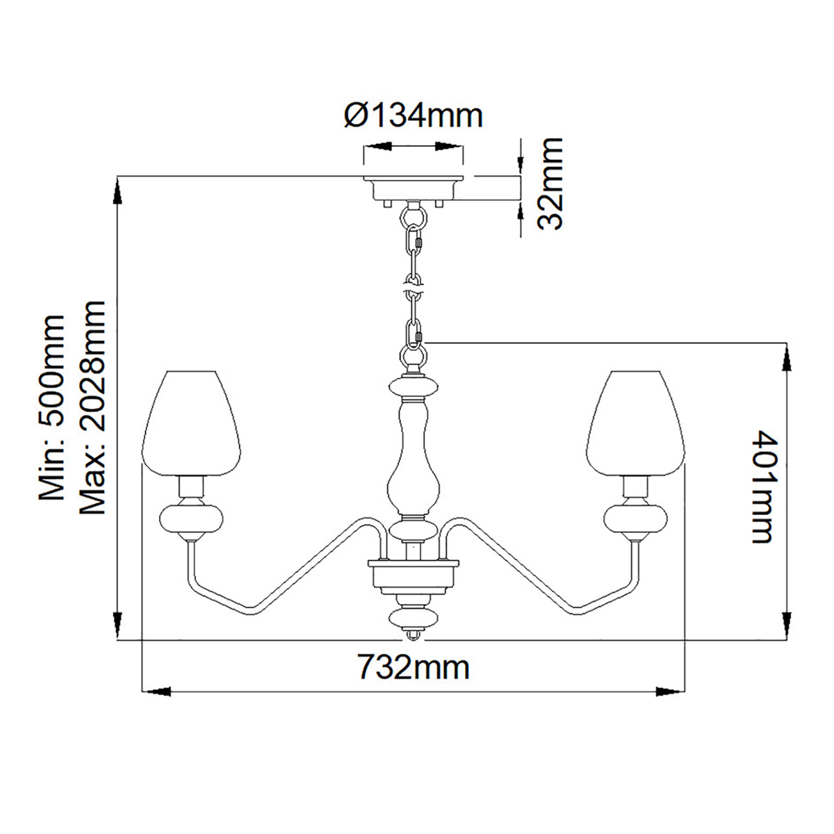  Люстра с 5-ю стеклянными плафонами в форме бокалов и угловыми кронштейнами Elstead Lighting в Казани