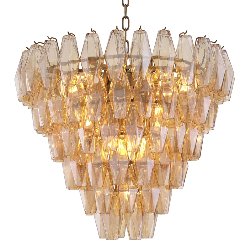 Люстра Eichholtz Chandelier Benini S Amber Янтарный Латунь в Казани | Loft Concept 