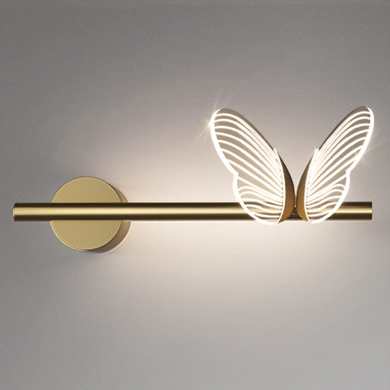 Бра Бабочка Butterfly Wall Lamp F Золотой Прозрачный в Казани | Loft Concept 