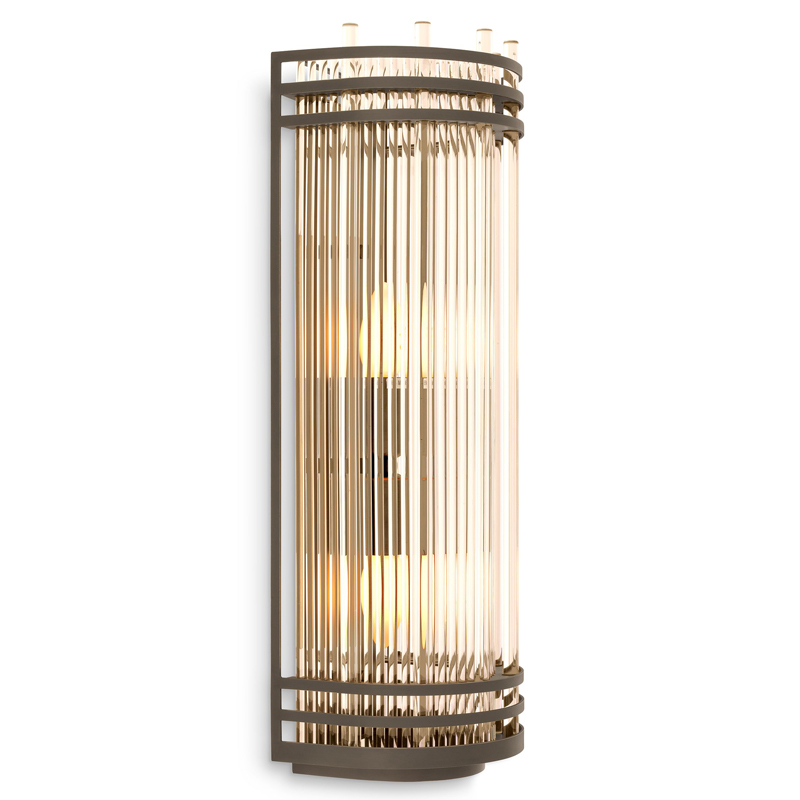 Бра Eichholtz Wall Lamp Gulf L Bronze Бронза Прозрачный в Казани | Loft Concept 