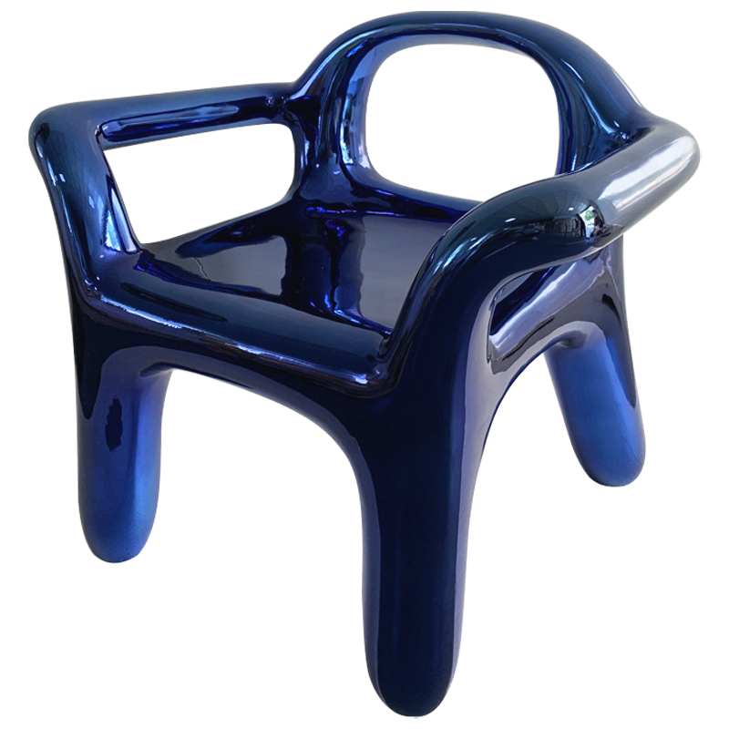 Кресло Deep Blue Metallica Shine Armchair Синий в Казани | Loft Concept 