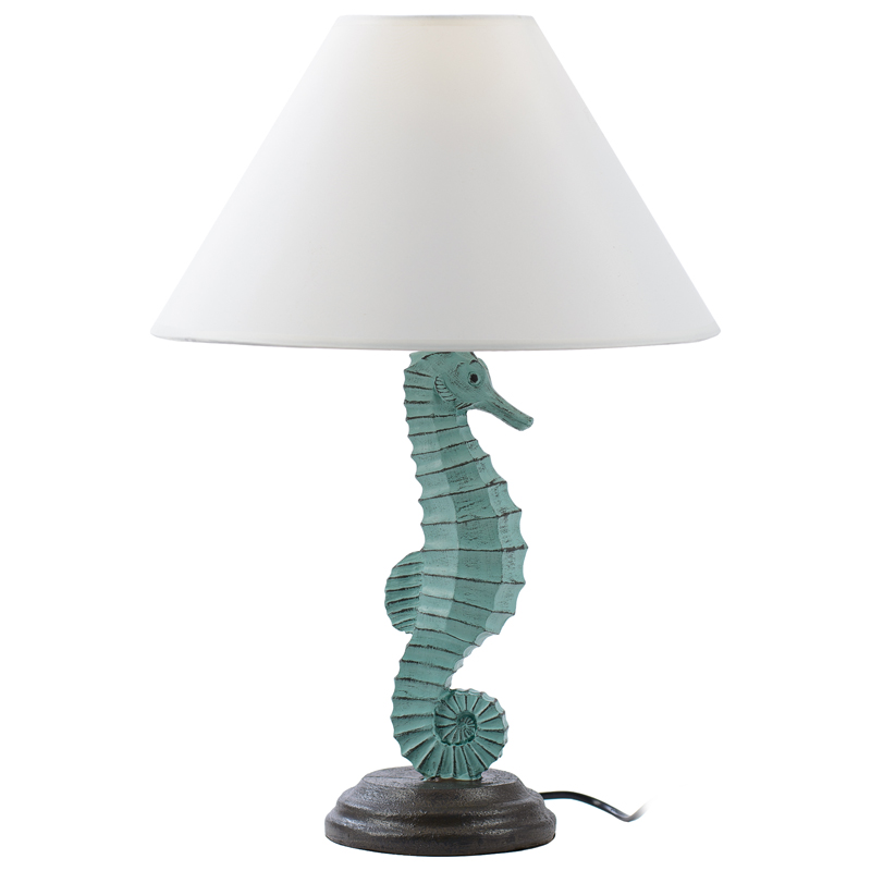 Настольная лампа Sea Horse Table Lamp Голубой пастельный Белый в Казани | Loft Concept 