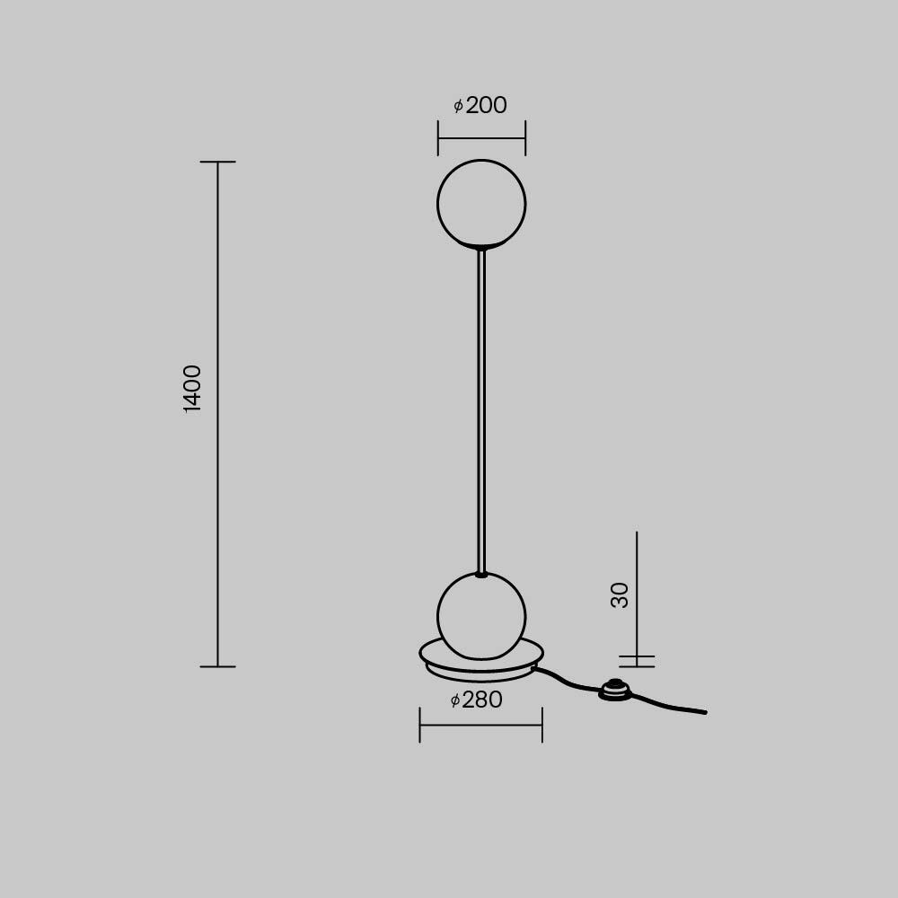 Напольный торшер светодионый Twins 3000К 20Вт в Казани