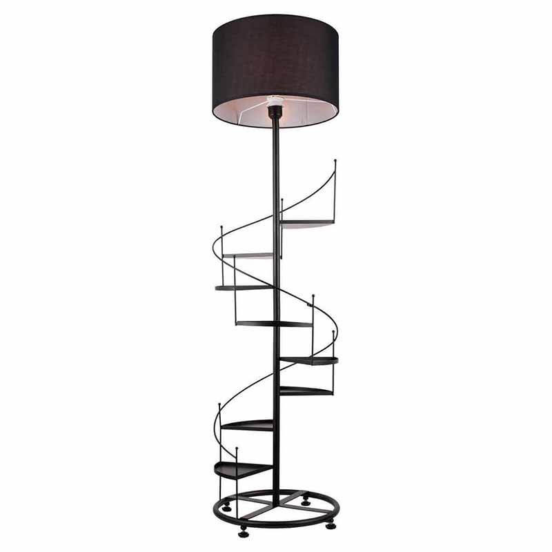 Торшер Spiral Staircase Floor Lamp Black Черный в Казани | Loft Concept 