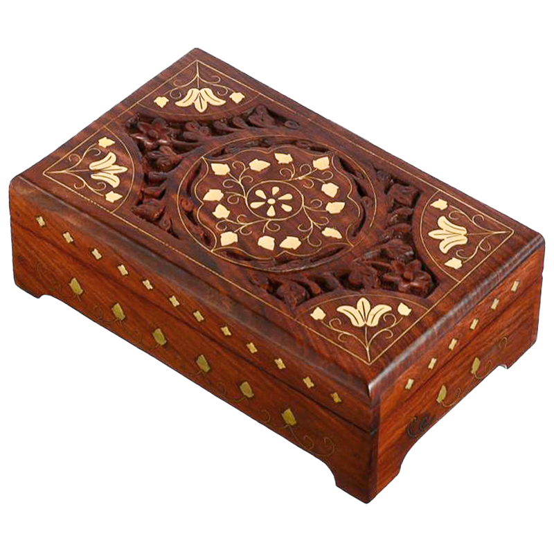 Шкатулка Pallvi Indian Inlay Box Коричневый в Казани | Loft Concept 