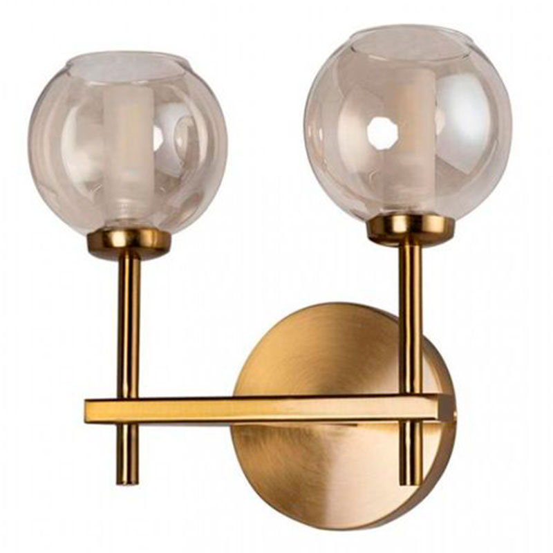 Бра RH Boule de Cristal Double Wall Lamp amber Gold Золотой Амбре янтарь в Казани | Loft Concept 