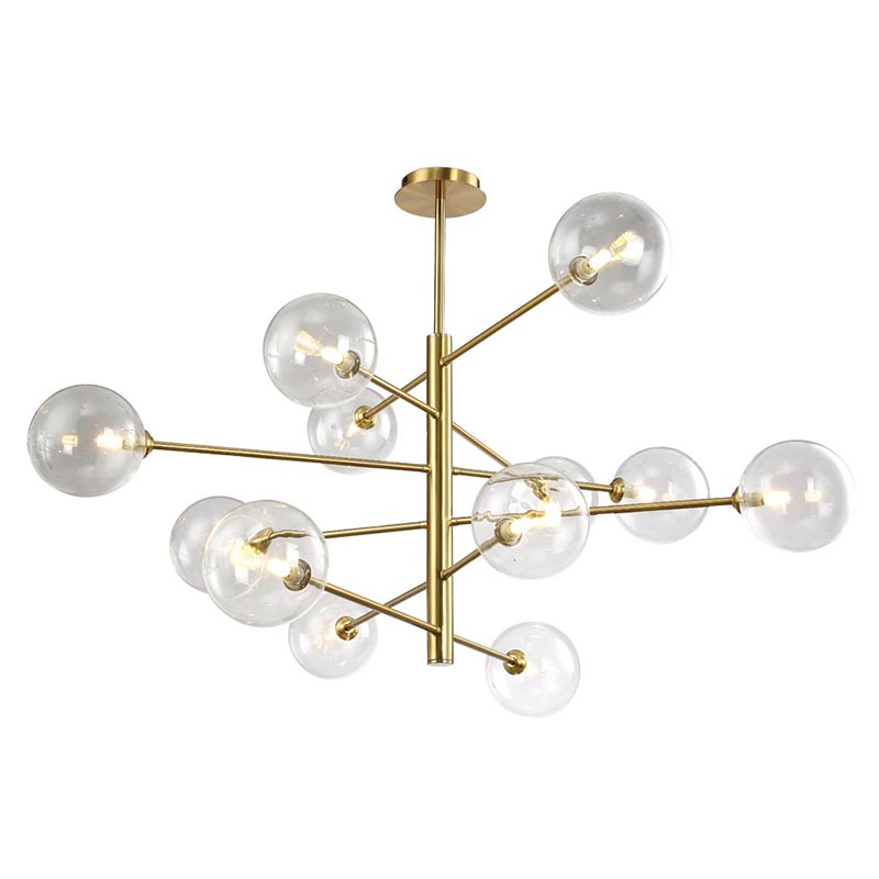 Люстра Gallotti & Radice Chandelier Gold 12 Глянцевое золото в Казани | Loft Concept 