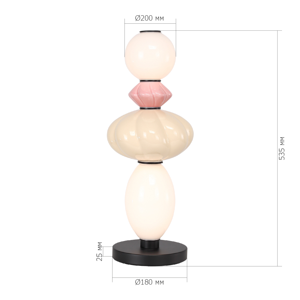 Настольная лампа с фигурными керамическими элементами Fragrant Light в Казани