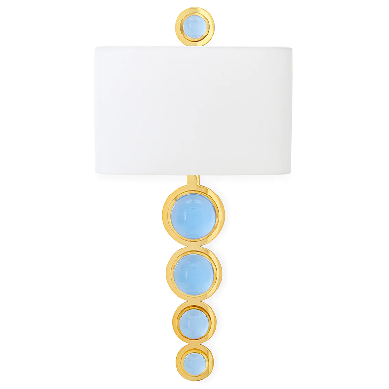 Бра GLOBO SCONCE Jonathan Adler Белый Голубой Золотой в Казани | Loft Concept 