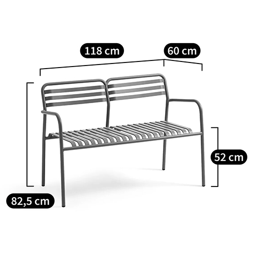 Скамья из алюминия Mack Metal Bench Green в Казани