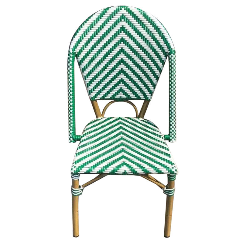 Стул ротанг Wicker Jerome Rattan Chair Green Зеленый Белый Древесина в Казани | Loft Concept 