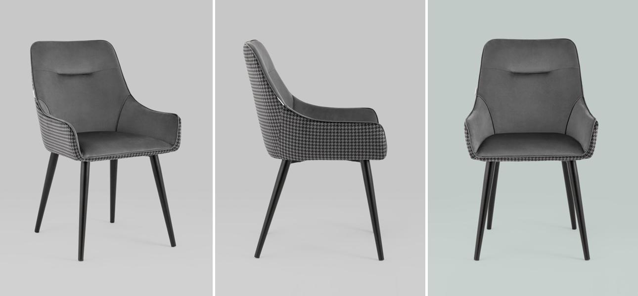 Стул Joan Chair Ткань Гусиная Лапка - фото