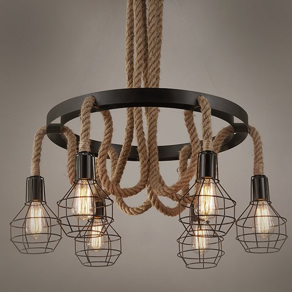 Люстра Loft Rope Chandelier cage VI  в Казани | Loft Concept 