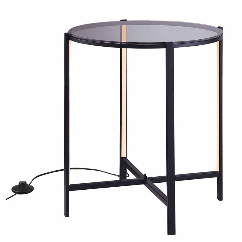 Приставной стол Galia Side Table Black LED Черный в Казани | Loft Concept 