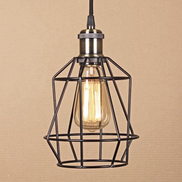 Подвесной светильник Wire Cage Pendant Pripl Black Черный в Казани | Loft Concept 