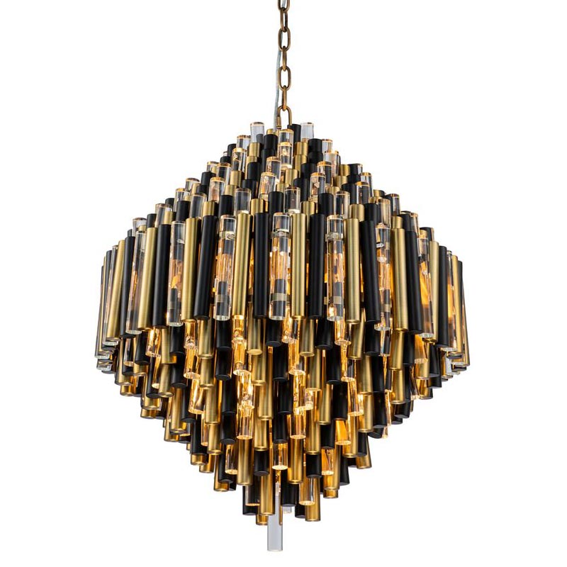 Люстра Black Brass Symphony Chandelier Черный Латунь Прозрачный (Transparent) в Казани | Loft Concept 