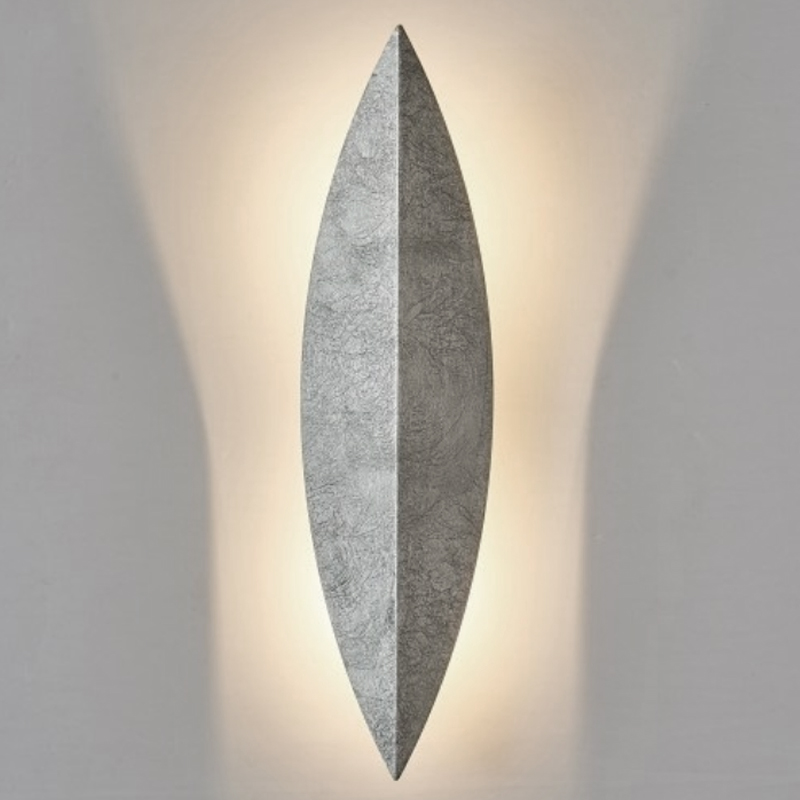 Art Deco Leaf Wall Lamp Silver Серебряный в Казани | Loft Concept 