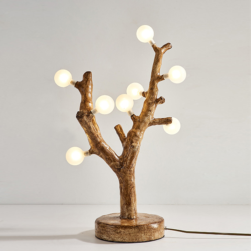 Настольная лампа Tree branch Table Lamp Коричневый Белый в Казани | Loft Concept 