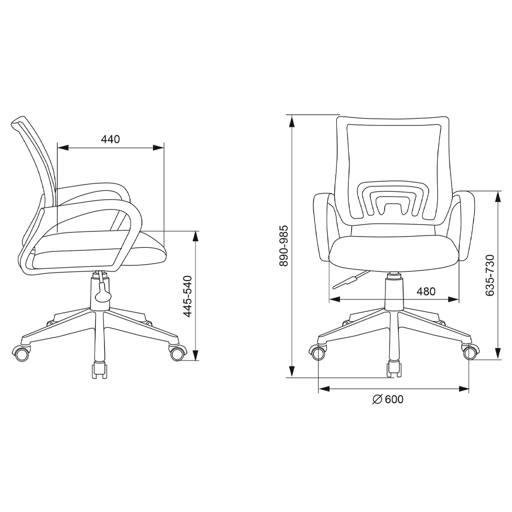 Офисное кресло с основанием из белого пластика Desk chairs Green в Казани