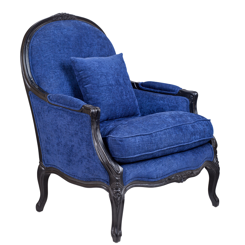 Кресло Bernard Armchair blue Синий в Казани | Loft Concept 