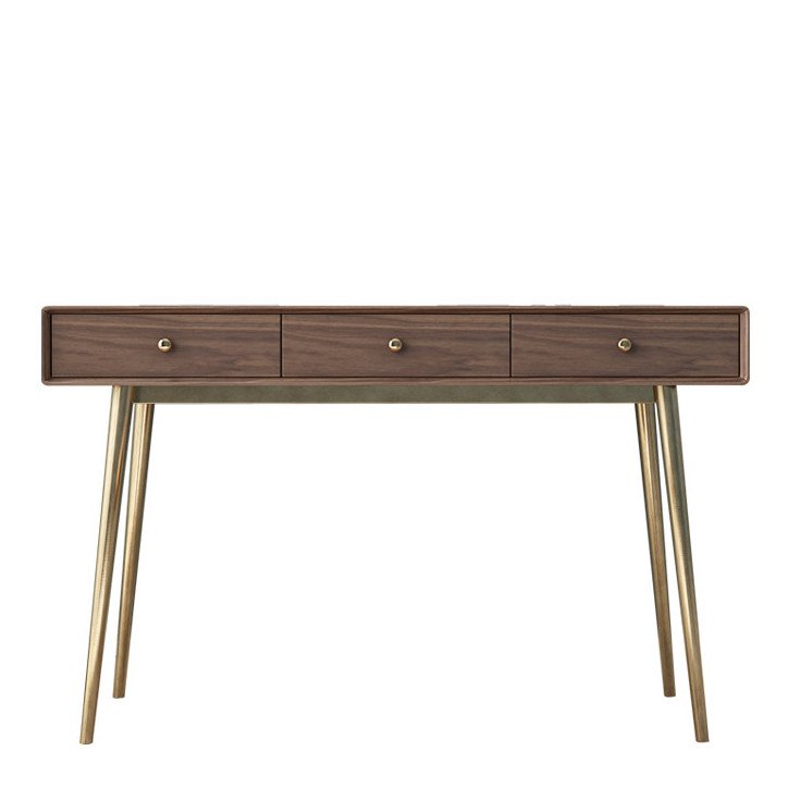 Консоль Walnut console Орех Глянцевое золото в Казани | Loft Concept 