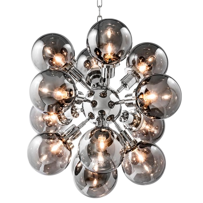 Люстра Chandelier Ludlow Nickel Никель Дымчатый (Smoke) в Казани | Loft Concept 