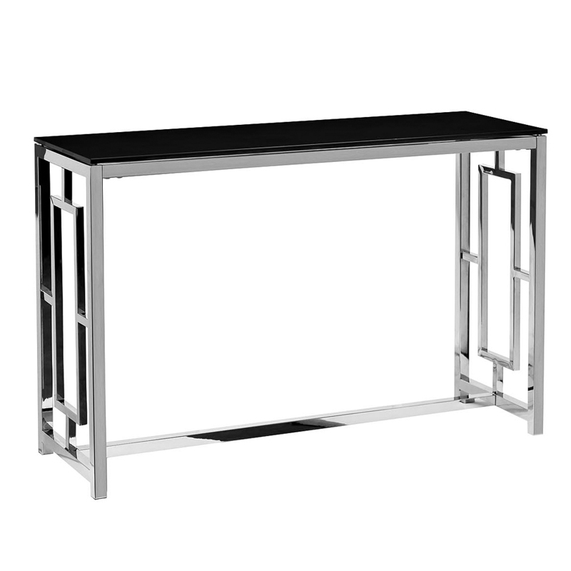 Консоль Console Black Glass Черный Хром в Казани | Loft Concept 