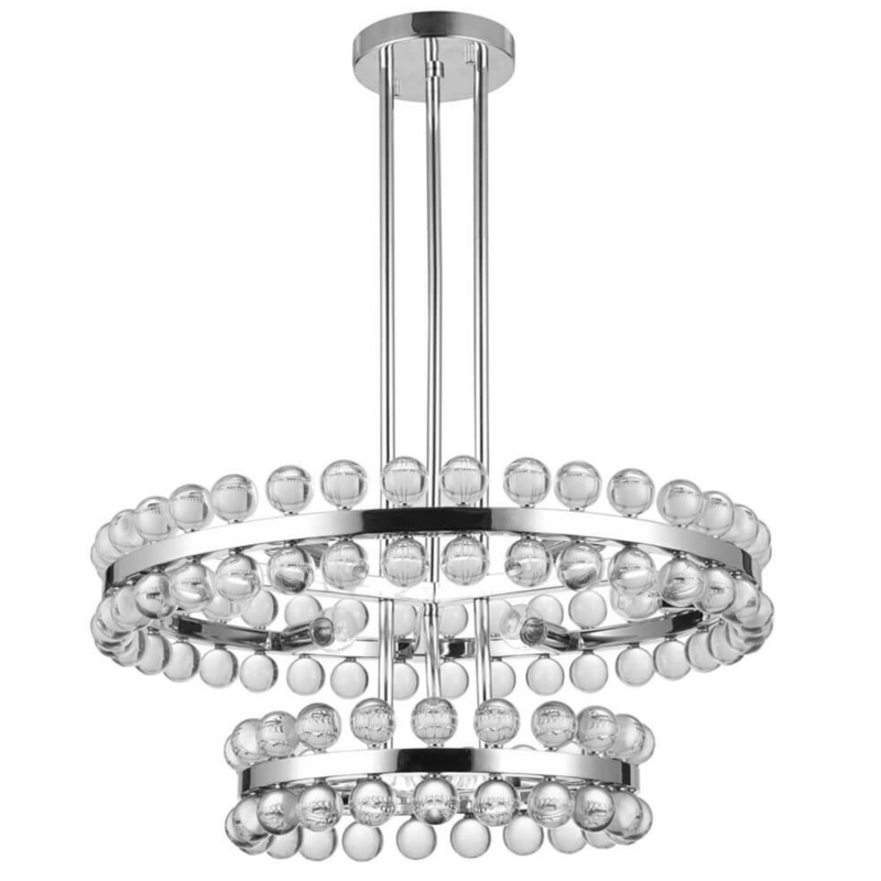 Sacramento Transparent Balls Two Circle Chandelier  Хром Прозрачный в Казани | Loft Concept 