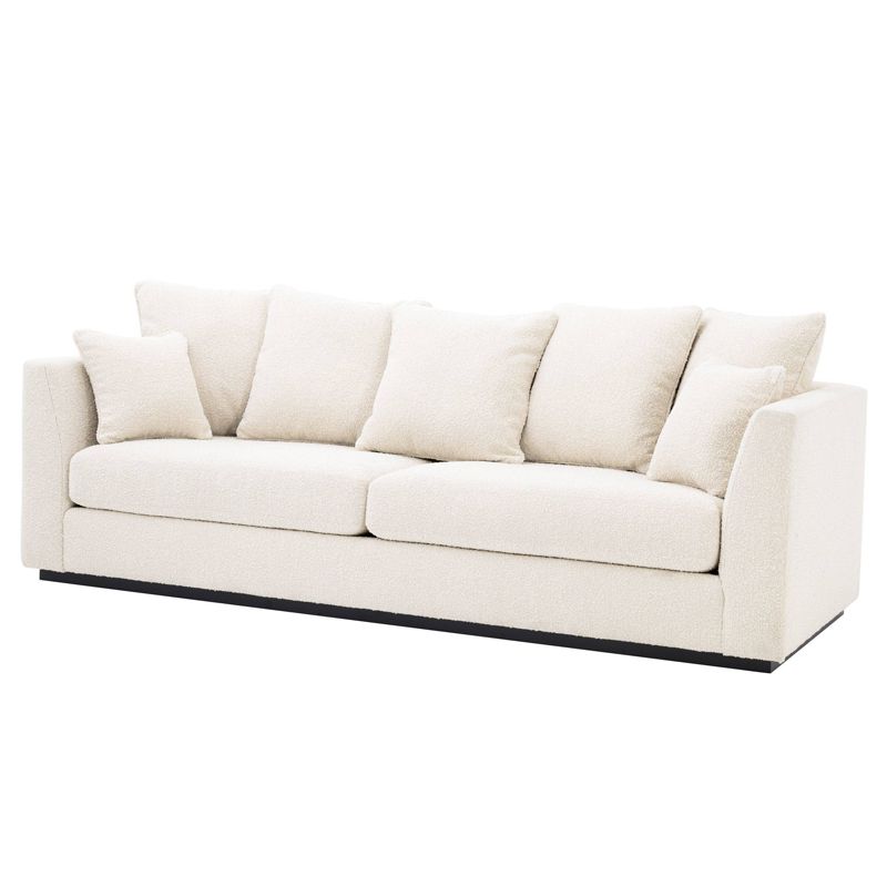 Диван Eichholtz Sofa Taylor boucle cream Кремовый Черный в Казани | Loft Concept 