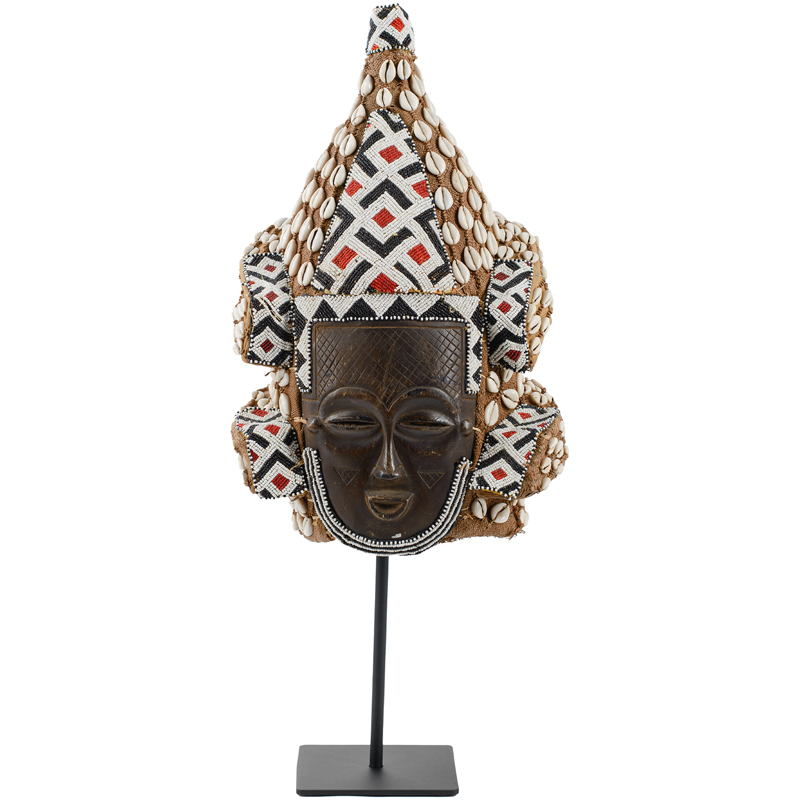 Маска African Mask with Sophisticated headgear Коричневый Мульти Черный в Казани | Loft Concept 