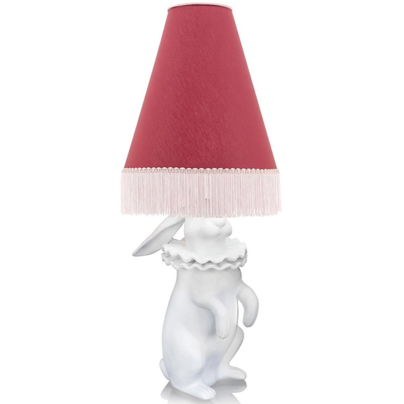 Настольная лампа Lamptable Rabbit Antique Pink Бургундский красный Розовый Белый в Казани | Loft Concept 