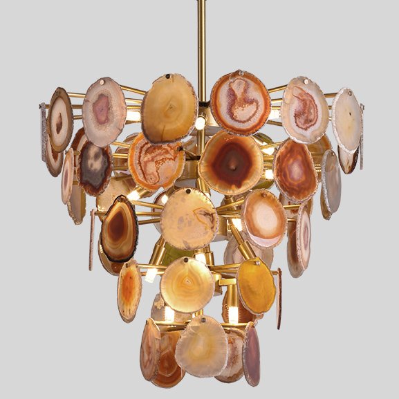 Люстра MARJORIE SKOURAS BEBE CHANDELIER AGATE natural Золотой в Казани | Loft Concept 