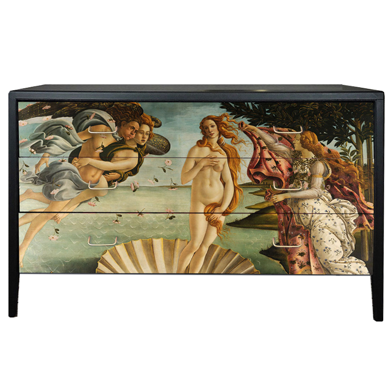 Комод Афродита Chest Of Drawers The Birth Of Venus Черный Бежево-серый в Казани | Loft Concept 