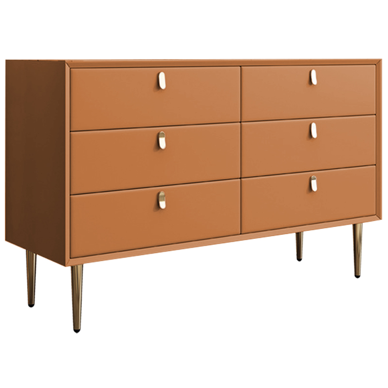 Комод Olson Leather Chest of Drawers 120 Оранжевый Синий Бежевый Серый Светло-серый Розовый Белый в Казани | Loft Concept 