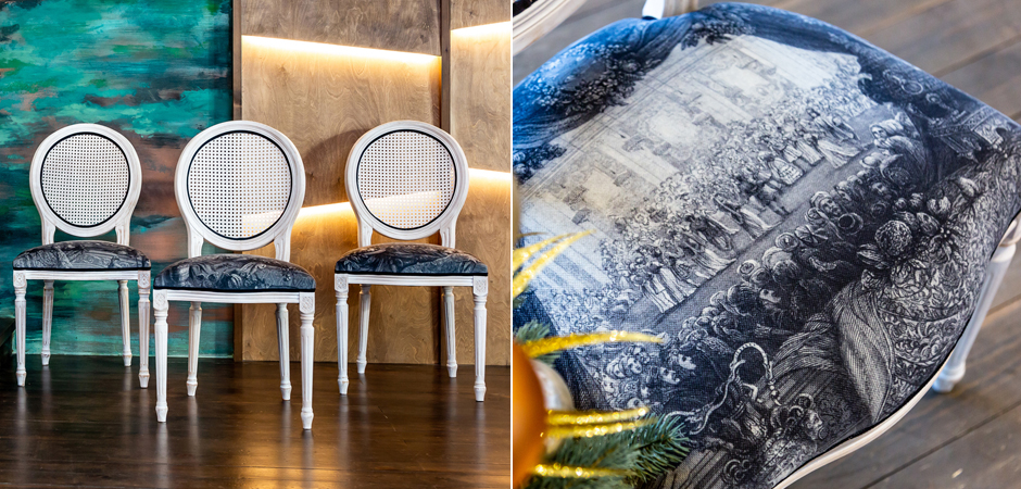 Стул с ротанговой спинкой Palace Gardens Stool - Loft-Concept в Казани