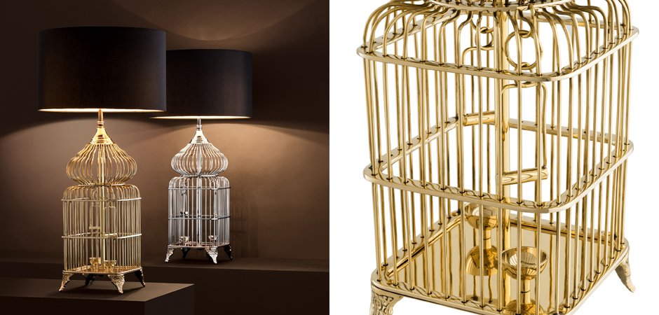 Настольная лампа Eichholtz Table Lamp La Cage Brass - Loft-Concept в Казани