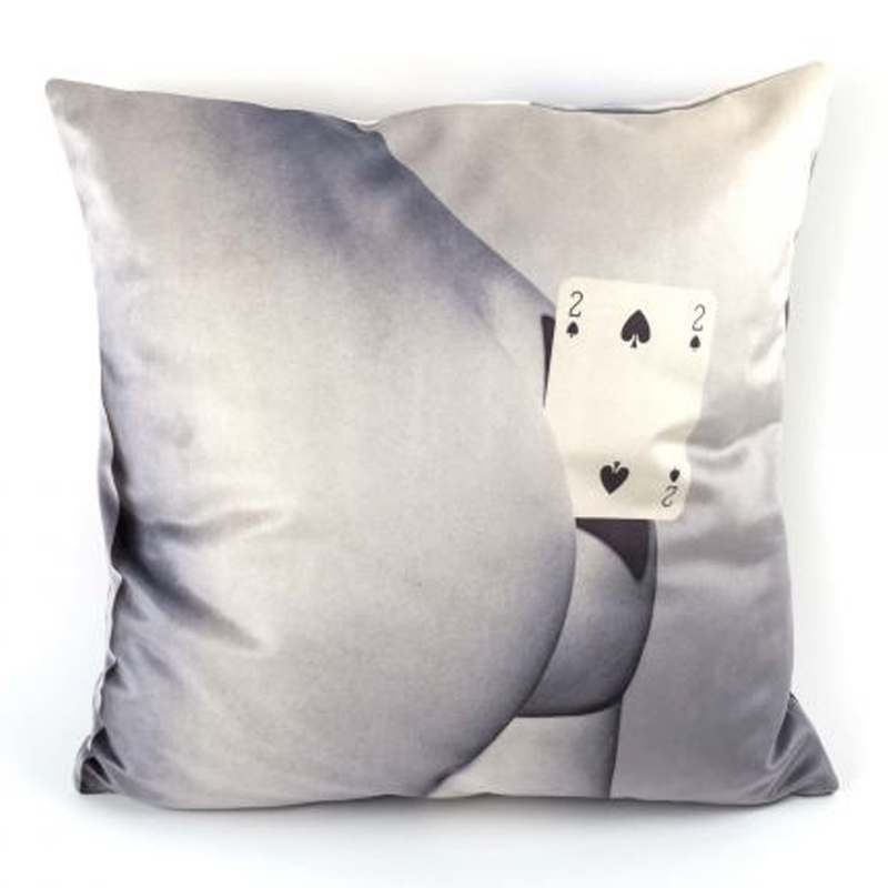 Подушка Seletti Cushion Two of spades Мульти в Казани | Loft Concept 