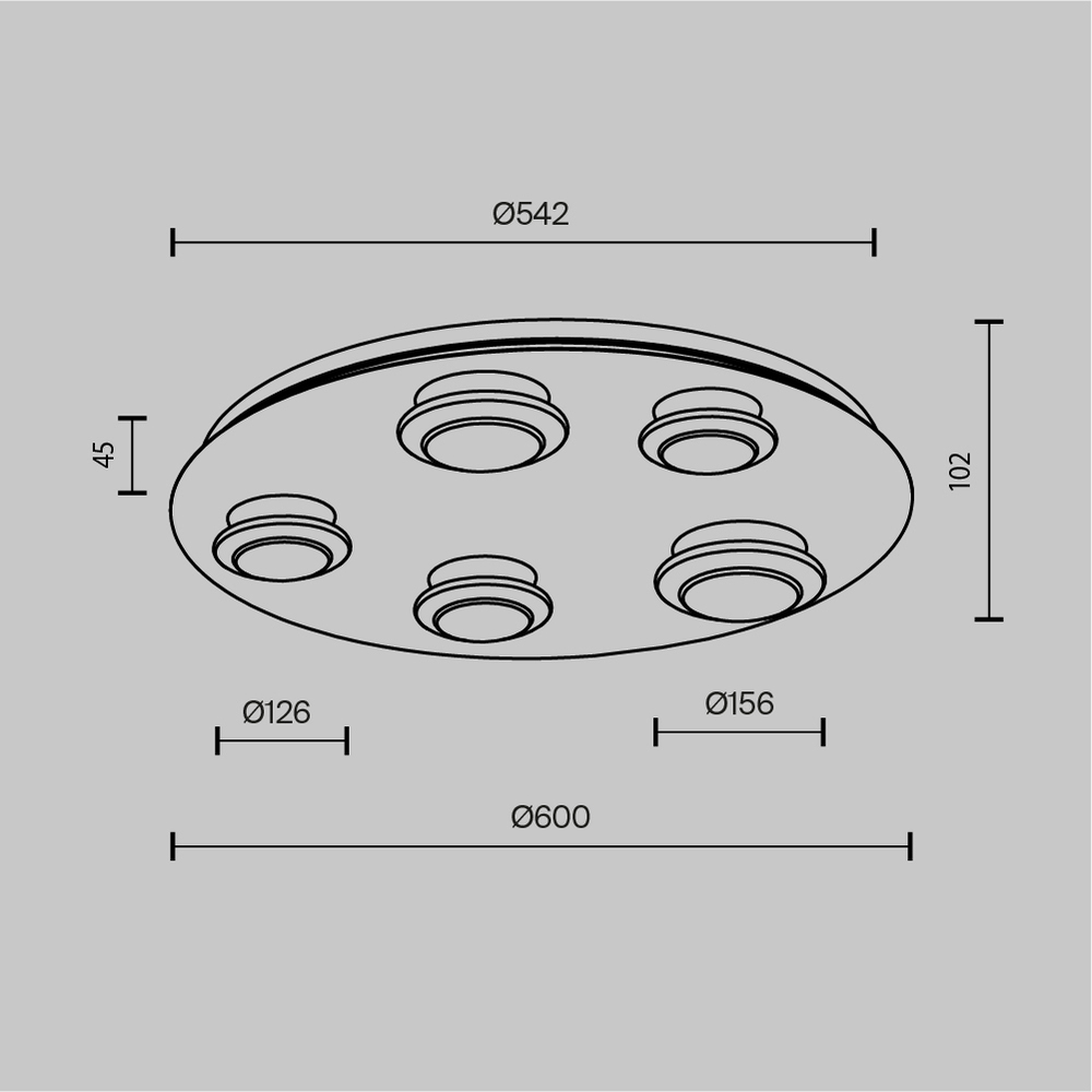 Потолочный светильник Pharao 3000К 56Вт в Казани