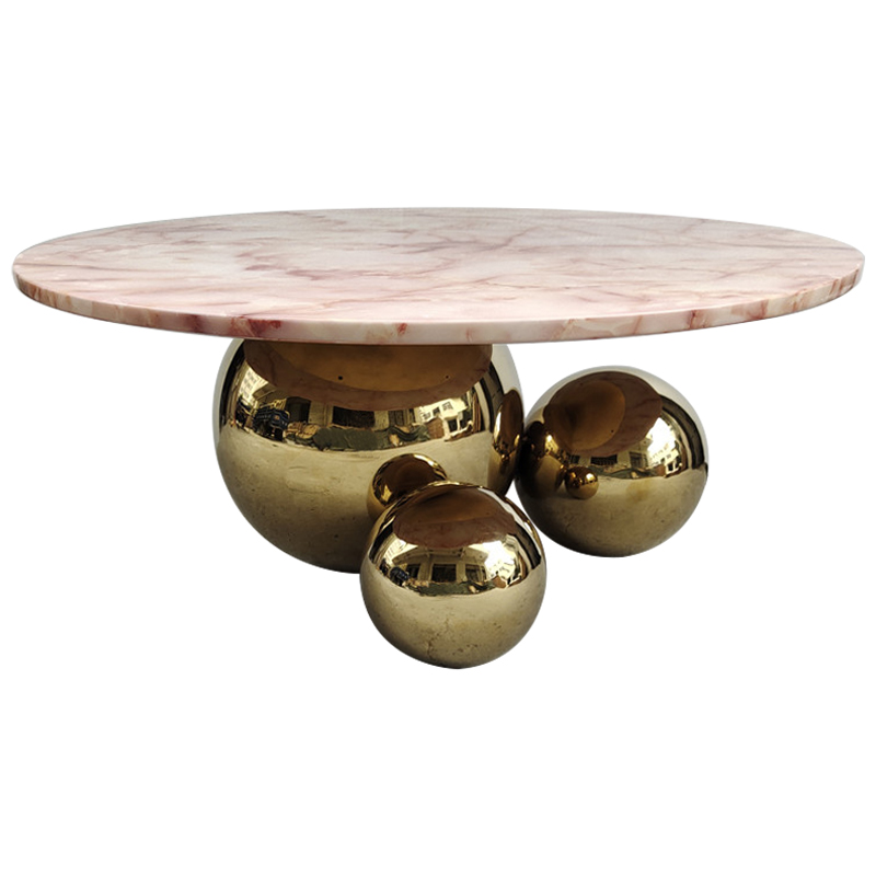 Кофейный стол Ball Metal Gold Coffee Table Золотой Дымчатая Роза в Казани | Loft Concept 