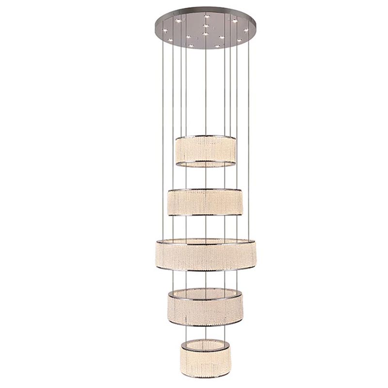 Люстра Crystal Shine Naomi 5 rings Chandelier Хром Прозрачный (Transparent) в Казани | Loft Concept 