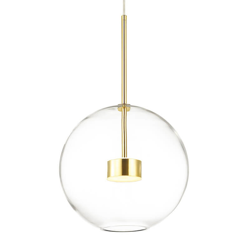 Подвесной светильник Transparent Bubble Pendant Gold One Глянцевое золото Прозрачный в Казани | Loft Concept 