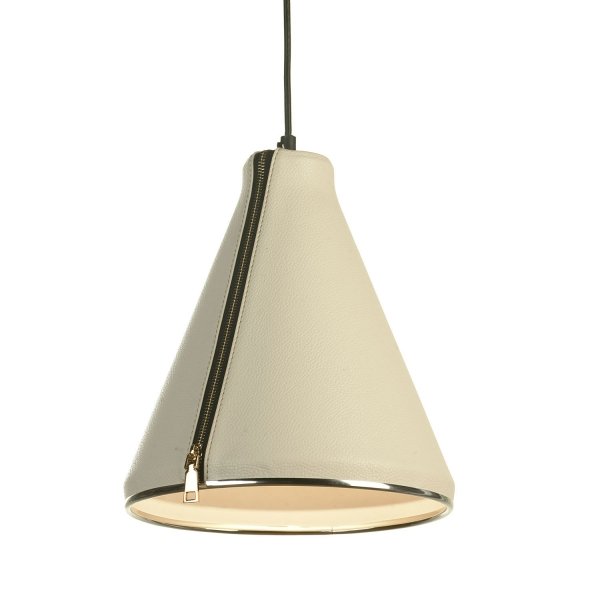 Подвесной светильник Leather Cone Beige Pendant  в Казани | Loft Concept 