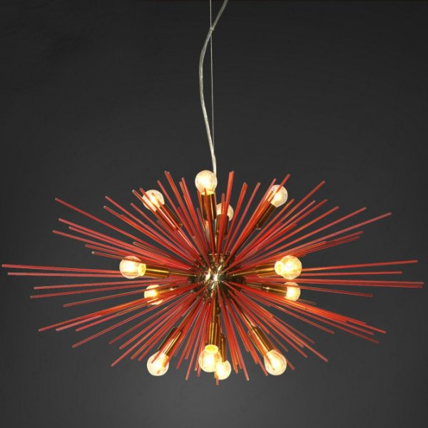 Люстра ASTRA Chandelier Sputnik Red and Brass  в Казани | Loft Concept 