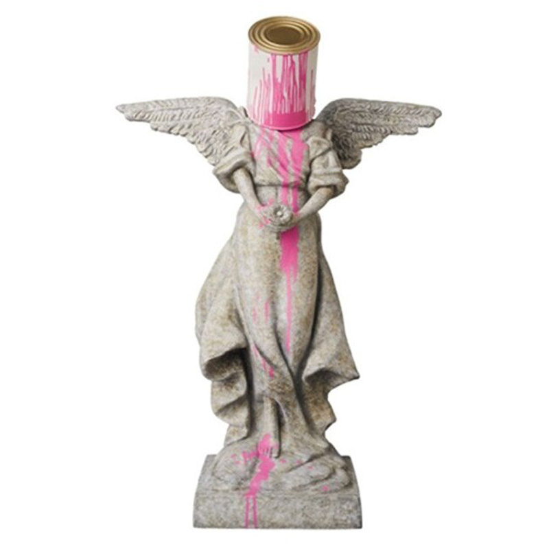 Статуэтка Banksy Rosa Engel Statue Серый Розовый в Казани | Loft Concept 