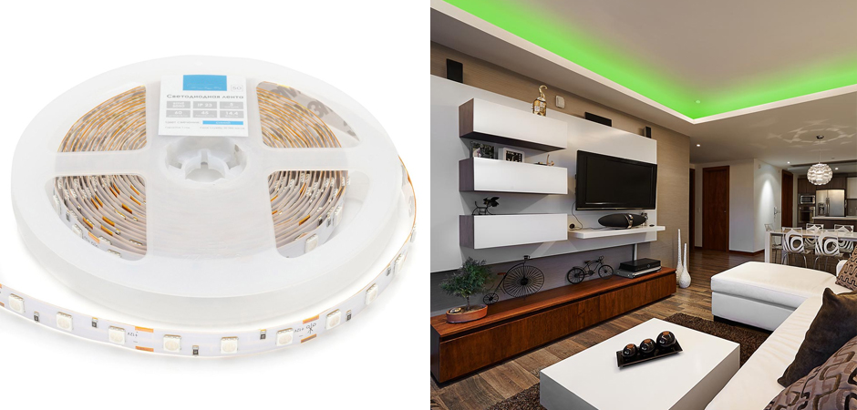 Светодиодная лента 14,4W/m 60LED/m 5050SMD зеленый Светодиодная лента 14,4W/m 60LED/m 5050SMD зеленый - Loft-Concept в Казани