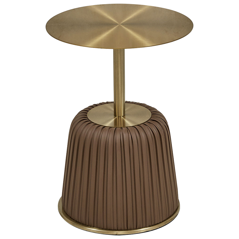 Приставной стол Orlaith Brown Gold Side Table Золотой Коричневый в Казани | Loft Concept 