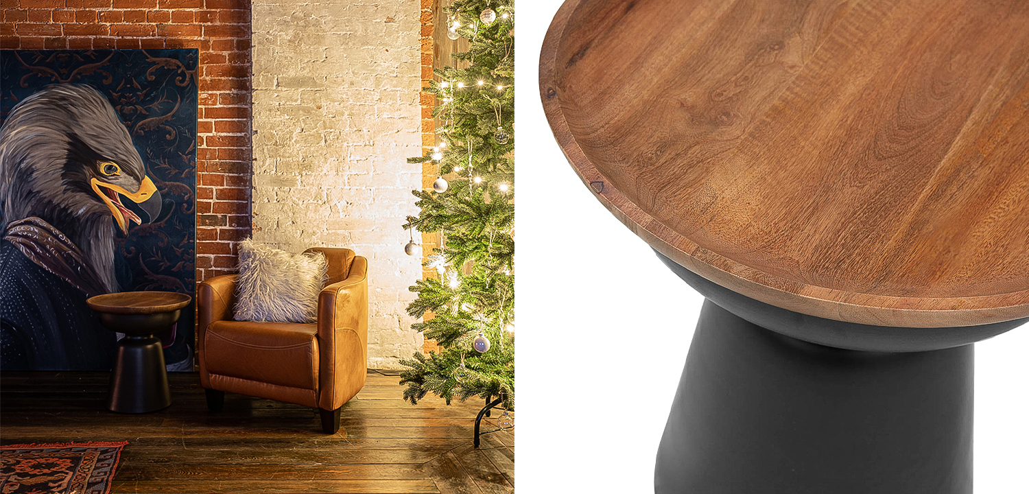 Приставной стол Keaton Round Side Table - фото